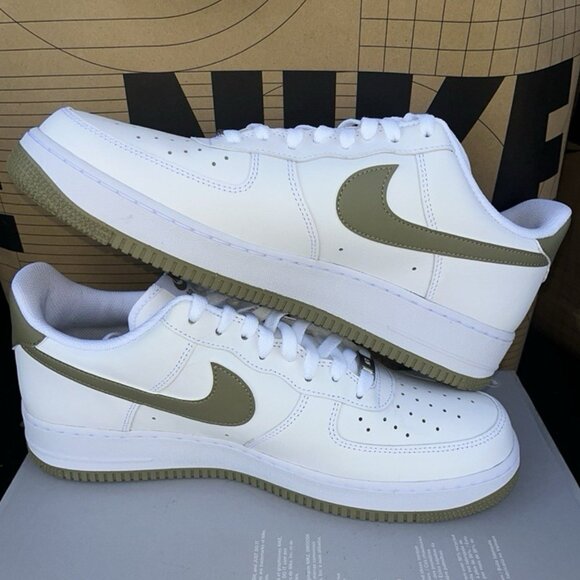 NEW Nike Air Force 1 \'07 Shoes White Neutral Olive FJ4146-110 Men\'s Size 12 main image 5